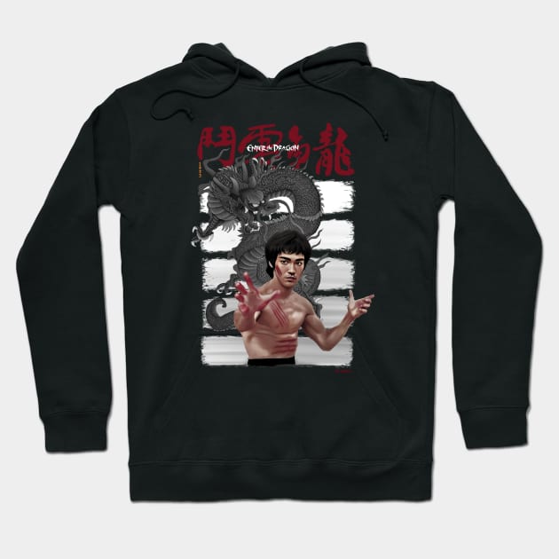 Enter The Dragon Hoodie by Art Simpson